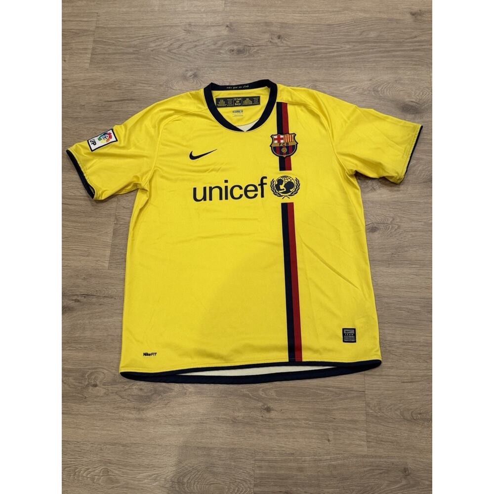 M Nike Dri Fit FC Barcelona 2008/2009 Away Jersey Football Shirt